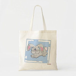 Bunny Rabbit Blue Background Tragetasche