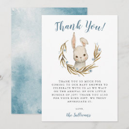 Bunny Rabbit Boy Baby Dusche Dankeskarte