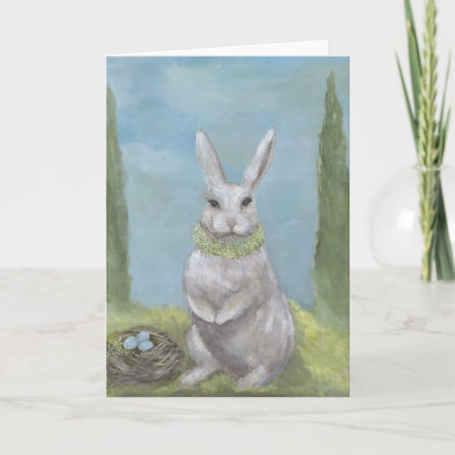 Bunny Rabbit Card Feiertagskarte (Vorderseite)