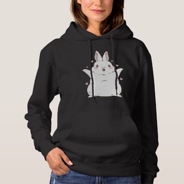 Bunny Rabbit Christmas New Year cute Hoodie (Vorderseite)