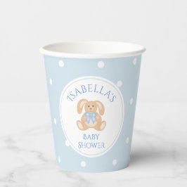 Bunny Rabbit Classic Polka Dots Boy Baby Dusche Pappbecher