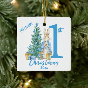 Bunny Rabbit Erster Personalisierter Urlaub Keramikornament