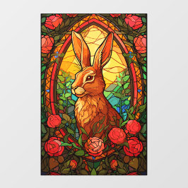 Bunny Rabbit farbenfrohe Imitate aus gebackenem Gl Fensteraufkleber
