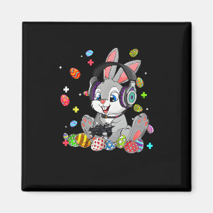 Bunny Rabbit Gaming Happy Ostertag Gamer Boy Gir Magnet