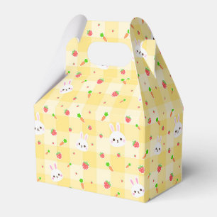 Bunny Rabbit Gelbe Karierte Karotten   Osterfeiert Geschenkschachtel
