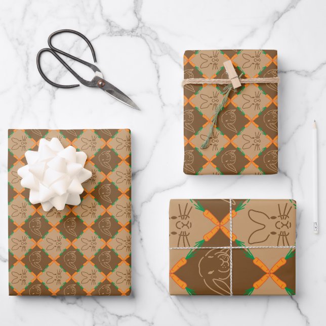Bunny Rabbit Geschenkpapier Set (Vorderseite)