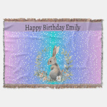Bunny Rabbit gift - personalisierte Decke
