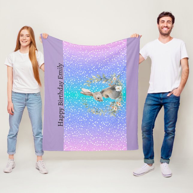 Bunny Rabbit gift - personalisierte Decke (Beispiel)