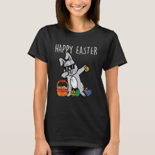 Bunny Rabbit Happy Easter Dab Tanz Cool Kids Boys T-Shirt