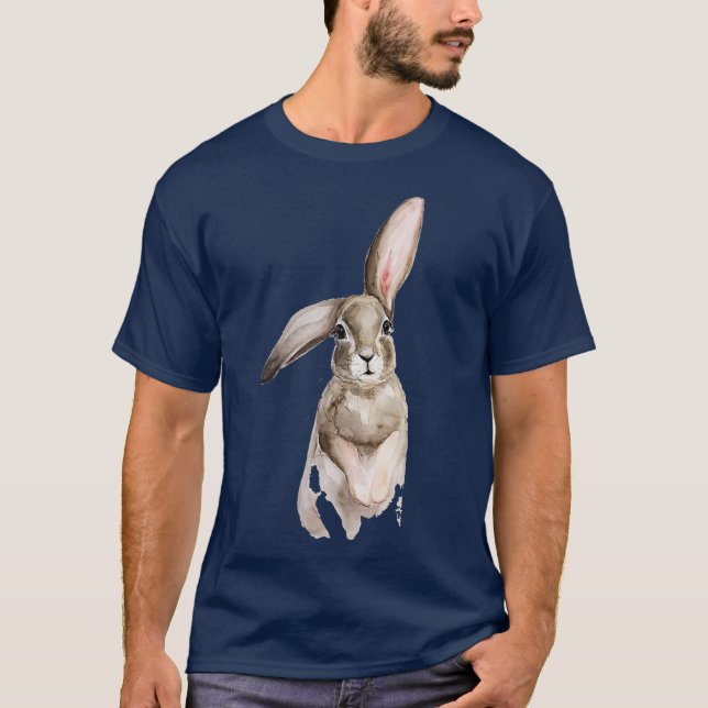 Bunny Rabbit Lover t Shirt Bauer Retro Vintag (Vorderseite)