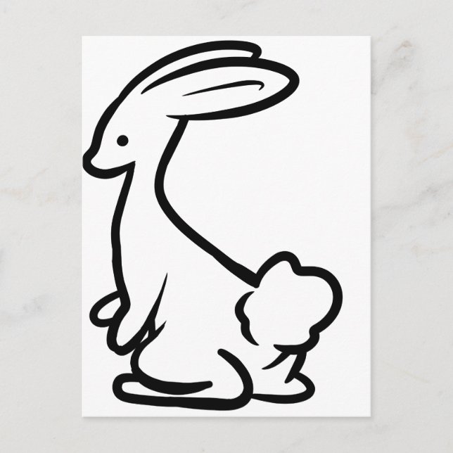 Bunny Rabbit Postkarte (Vorderseite)