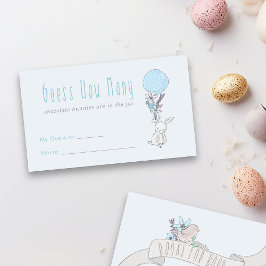 Bunny Rabbit rät wie viele Baby Showspiele Begleitkarte