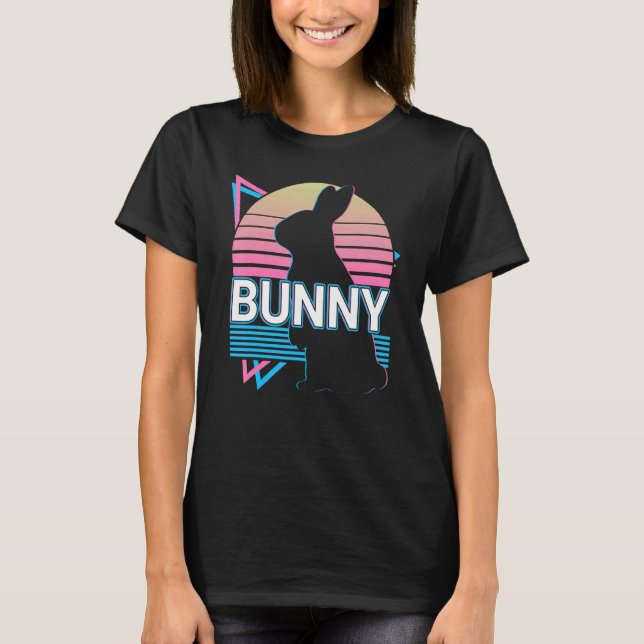 Bunny Rabbit Retro T-Shirt (Vorderseite)