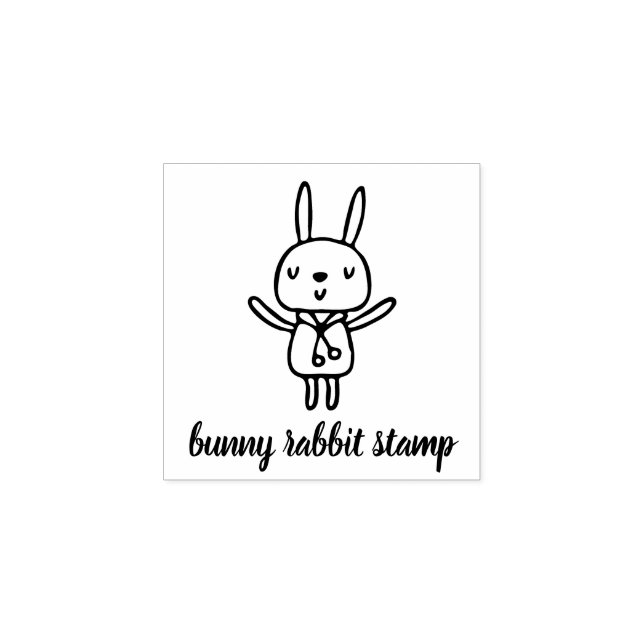 Bunny Rabbit Skettiertier Gummistempel (Prägung)