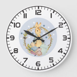 Bunny Rabbit Wall Clock  Große Wanduhr