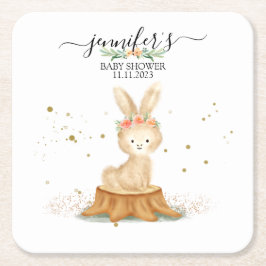 Bunny Rabbit wildlife baby newborn Rechteckiger Pappuntersetzer