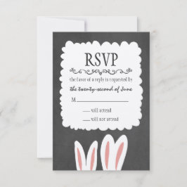 Bunny Rabbits Wedding RSVP Karte