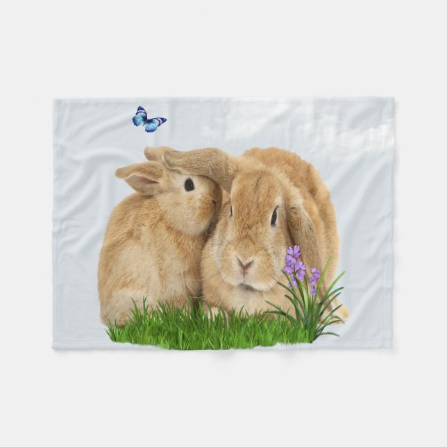 Bunny rabbitt fleecedecke (Vorderseite (Horizontal))