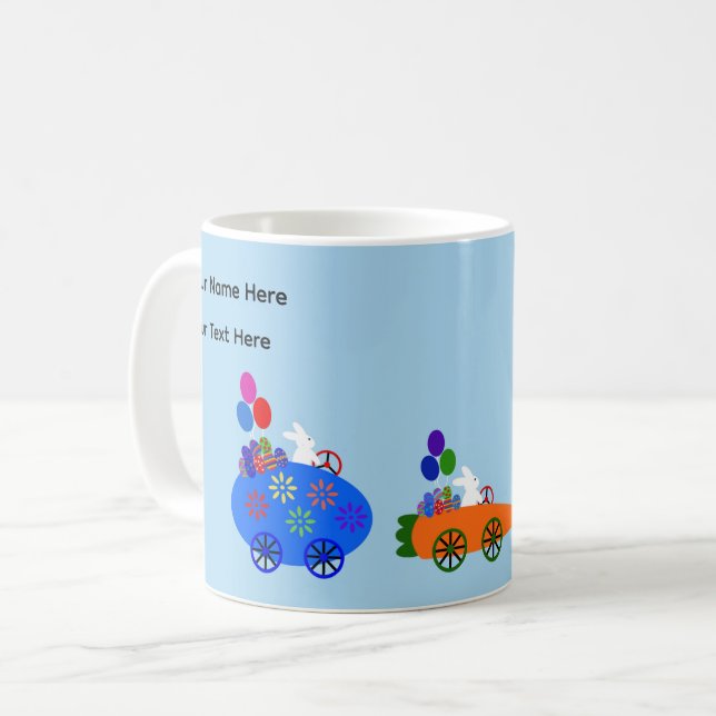 Bunny Race Cars #1 Tasse (Vorderseite Links)