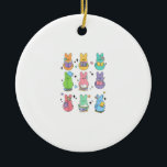 Bunny Reading Books Easter Day Librarian Teacher B Keramik Ornament<br><div class="desc">Bunny Reading Books Easter Day Librarian Teacher Book T-Shirt</div>