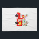 Bunny Riding Firetruck Easter Day Firefighter Happ Geschirrtuch<br><div class="desc">Bunny Riding Firetruck Easter Day Firefighter Happy Easter T-Shirt</div>