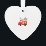 Bunny Riding Firetruck Easter Day Firefighter Happ Ornament<br><div class="desc">Bunny Riding Firetruck Easter Day Firefighter Happy Easter T-Shirt</div>