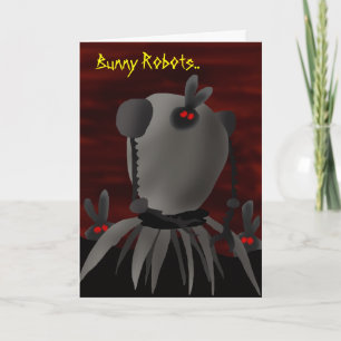Bunny Roboter. Feiertagskarte