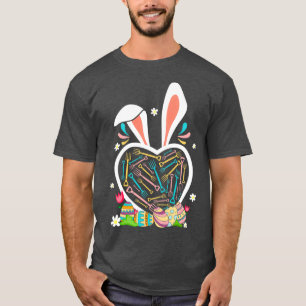 Bunny School Bauer Lover Student Lehrer Ostern D T-Shirt