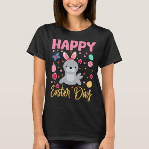 Bunny Seelöwe Bunte Eier Jagd Frohe Ostern T-Shirt