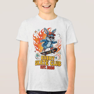 Bunny Skate Club Jungen T-Shirt | Cooler Skater Ra Tri-Blend Shirt