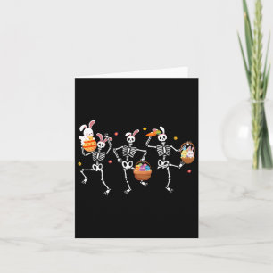 Bunny Skelettanzen Osterfest Basket Carrot Funny Karte