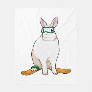 Bunny Skier Fleecedecke