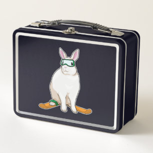 Bunny Skier Metall Brotdose