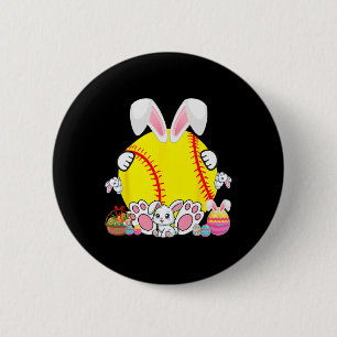 Bunny Softball Ball Kostüm Osterspielerin Fantasti Button