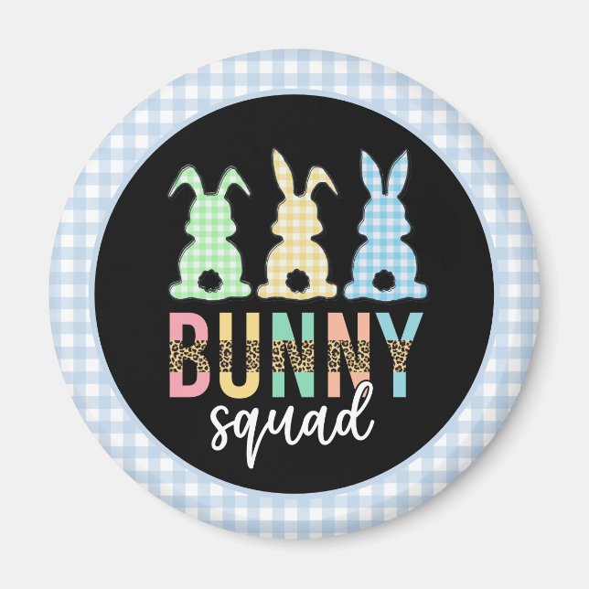 Bunny Squad | Ostereier Jagd Niedlich Bunny Magnet (Vorne)