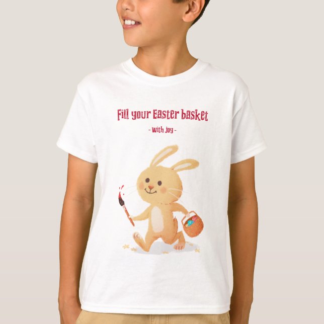 Bunny Stories de Pâques design 2 - T-shirt de KId (Devant)