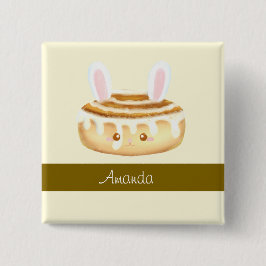 Bunny Sweet Dessert Cinnamon Bun Button