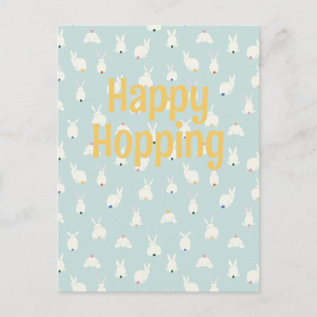 Bunny Tails Feiertagspostkarte (Vorderseite)