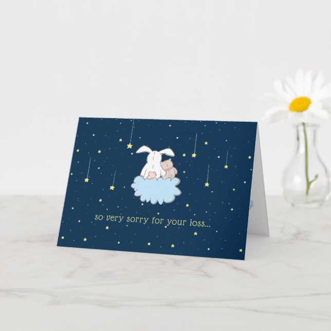 Bunny & Teddy _ Perte d'une carte de condoléances  (Petite plante)