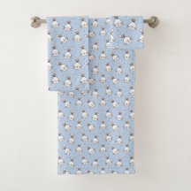 Bunny Tête sur le Motif bleu ciel