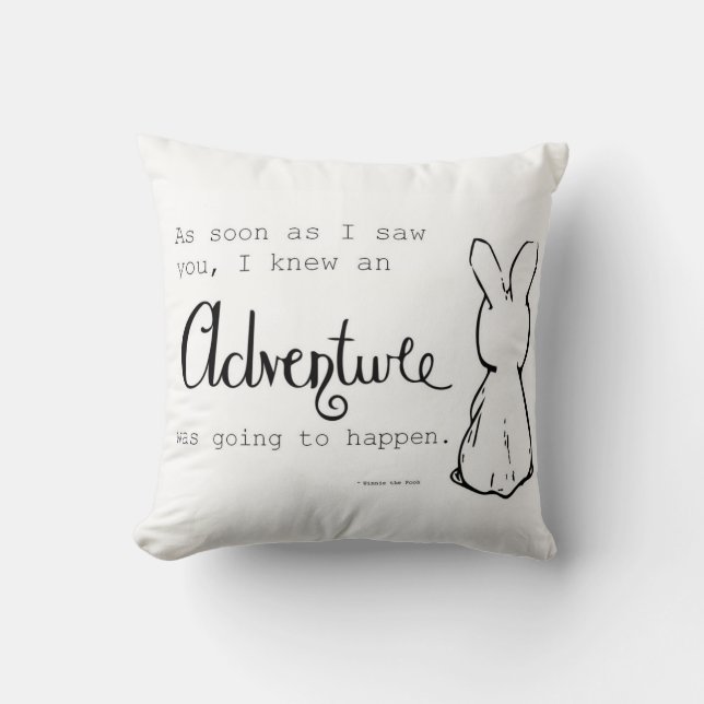 Bunny Throw Kissen (Vorderseite)