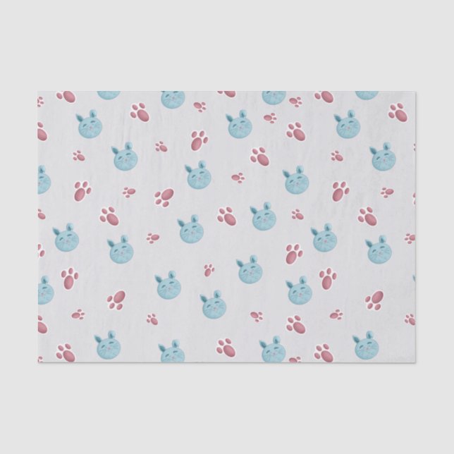 Bunny Tissue - Niedliches Kaninchengeschenk Seidenpapier (Vorderseite)