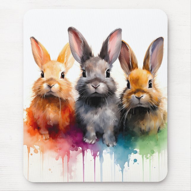 Bunny Trio Mousepad (Vorne)