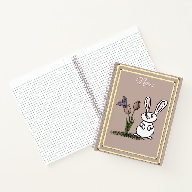 Bunny & Tulips Notebook Notizbuch (Innenseite)