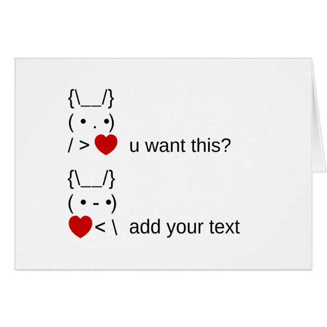 Bunny u gewollt? / Angepasste ASCII-Textkunst (Vorderseite (Horizontal))