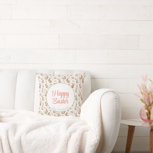 Bunny und Eier Blüte Kissen (Liege)