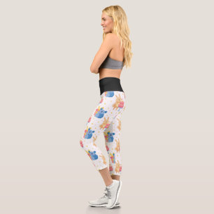 Bunny und Koala Bären auf Kinder Geburtstagsparty Capri Leggings