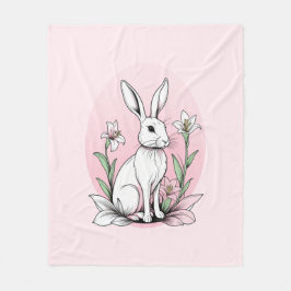 Bunny und Lilies Fleecedecke