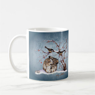 Bunny und Pesky Snow Birds Kaffeetasse