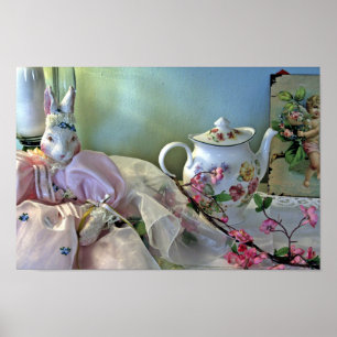 Bunny und Teapot Poster